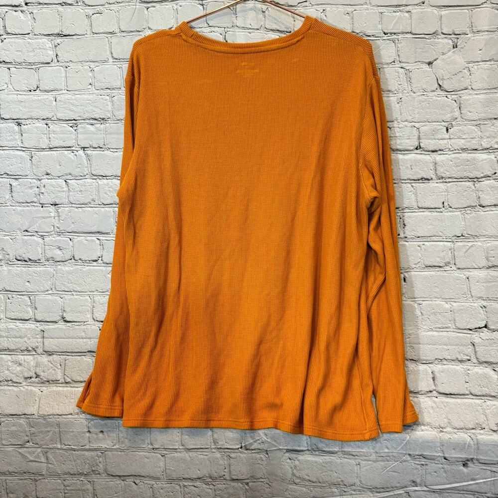 Posh Peanut Burnt Orange Waffle Knit Shirt - Picture 3 of 3